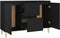 vidaXL - Dressoir - 101x35x70 - cm - bewerkt - hout - zwart