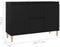 vidaXL - Dressoir - 101x35x70 - cm - bewerkt - hout - zwart