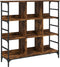 vidaXL - Dressoir - 102x32x103,5 - cm - bewerkt - hout - gerookt - eikenkleurig