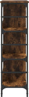 vidaXL - Dressoir - 102x32x103,5 - cm - bewerkt - hout - gerookt - eikenkleurig