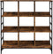 vidaXL - Dressoir - 102x32x103,5 - cm - bewerkt - hout - gerookt - eikenkleurig