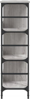 vidaXL - Dressoir - 102x32x103,5 - cm - bewerkt - hout - grijs - sonoma - eikenkleurig