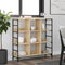 vidaXL - Dressoir - 102x32x103,5 - cm - bewerkt - hout - sonoma - eikenkleurig
