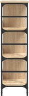 vidaXL - Dressoir - 102x32x103,5 - cm - bewerkt - hout - sonoma - eikenkleurig