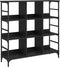 vidaXL - Dressoir - 102x32x103,5 - cm - bewerkt - hout - zwart