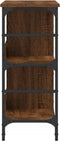 vidaXL - Dressoir - 102x32x73,5 - cm - bewerkt - hout - bruin - eikenkleur