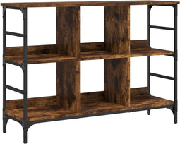 vidaXL - Dressoir - 102x32x73,5 - cm - bewerkt - hout - gerookt - eikenkleurig