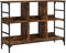 vidaXL - Dressoir - 102x32x73,5 - cm - bewerkt - hout - gerookt - eikenkleurig