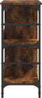 vidaXL - Dressoir - 102x32x73,5 - cm - bewerkt - hout - gerookt - eikenkleurig