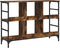 vidaXL - Dressoir - 102x32x73,5 - cm - bewerkt - hout - gerookt - eikenkleurig