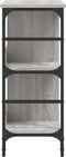vidaXL - Dressoir - 102x32x73,5 - cm - bewerkt - hout - grijs - sonoma - eikenkleurig