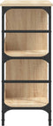vidaXL - Dressoir - 102x32x73,5 - cm - bewerkt - hout - sonoma - eikenkleurig