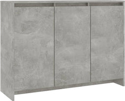 vidaXL - Dressoir - 102x33x75 - cm - bewerkt - hout - betongrijs