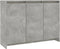 vidaXL - Dressoir - 102x33x75 - cm - bewerkt - hout - betongrijs