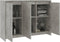 vidaXL - Dressoir - 102x33x75 - cm - bewerkt - hout - betongrijs