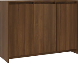 vidaXL - Dressoir - 102x33x75 - cm - bewerkt - hout - bruin - eikenkleur
