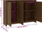 vidaXL - Dressoir - 102x33x75 - cm - bewerkt - hout - bruin - eikenkleur