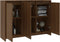 vidaXL - Dressoir - 102x33x75 - cm - bewerkt - hout - bruin - eikenkleur