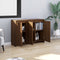 vidaXL - Dressoir - 102x33x75 - cm - bewerkt - hout - bruin - eikenkleur