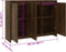 vidaXL - Dressoir - 102x33x75 - cm - bewerkt - hout - gerookt - eikenkleurig