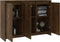 vidaXL - Dressoir - 102x33x75 - cm - bewerkt - hout - gerookt - eikenkleurig