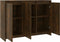 vidaXL - Dressoir - 102x33x75 - cm - bewerkt - hout - gerookt - eikenkleurig
