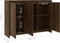 vidaXL - Dressoir - 102x33x75 - cm - bewerkt - hout - gerookt - eikenkleurig