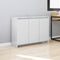 vidaXL - Dressoir - 102x33x75 - cm - bewerkt - hout - hoogglans - wit