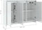 vidaXL - Dressoir - 102x33x75 - cm - bewerkt - hout - hoogglans - wit