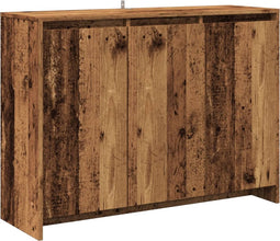 vidaXL - Dressoir - 102x33x75 - cm - bewerkt - hout - oud - houtkleurig