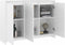 vidaXL - Dressoir - 102x33x75 - cm - bewerkt - hout - wit