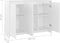 vidaXL - Dressoir - 102x33x75 - cm - bewerkt - hout - wit