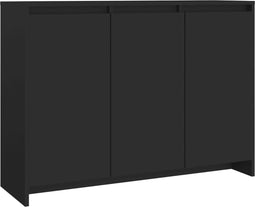 vidaXL - Dressoir - 102x33x75 - cm - bewerkt - hout - zwart