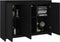 vidaXL - Dressoir - 102x33x75 - cm - bewerkt - hout - zwart
