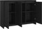 vidaXL - Dressoir - 102x33x75 - cm - bewerkt - hout - zwart