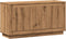 vidaXL - Dressoir - 102x35x55 - cm - bewerkt - hout - artisanaal - eikenkleurig