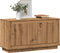vidaXL - Dressoir - 102x35x55 - cm - bewerkt - hout - artisanaal - eikenkleurig