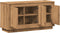 vidaXL - Dressoir - 102x35x55 - cm - bewerkt - hout - artisanaal - eikenkleurig