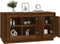 vidaXL - Dressoir - 102x35x55 - cm - bewerkt - hout - bruin - eikenkleur