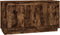 vidaXL - Dressoir - 102x35x55 - cm - bewerkt - hout - gerookt - eikenkleurig