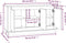 vidaXL - Dressoir - 102x35x55 - cm - bewerkt - hout - gerookt - eikenkleurig