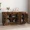 vidaXL - Dressoir - 102x35x55 - cm - bewerkt - hout - gerookt - eikenkleurig