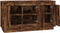 vidaXL - Dressoir - 102x35x55 - cm - bewerkt - hout - gerookt - eikenkleurig
