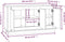 vidaXL - Dressoir - 102x35x55 - cm - bewerkt - hout - grijs - sonoma - eikenkleurig