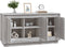 vidaXL - Dressoir - 102x35x55 - cm - bewerkt - hout - grijs - sonoma - eikenkleurig