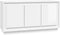 vidaXL - Dressoir - 102x35x55 - cm - bewerkt - hout - hoogglans - wit