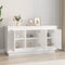 vidaXL - Dressoir - 102x35x55 - cm - bewerkt - hout - hoogglans - wit