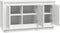 vidaXL - Dressoir - 102x35x55 - cm - bewerkt - hout - wit