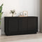vidaXL - Dressoir - 102x35x55 - cm - bewerkt - hout - zwart