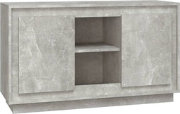 vidaXL - Dressoir - 102x35x60 - cm - bewerkt - hout - betongrijs